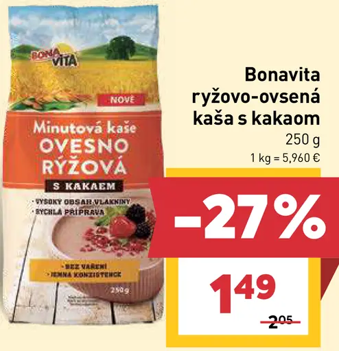 Bonavita ryžová kaša s kakaom