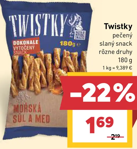 Twistky morské soľ a med, rôzne druhy