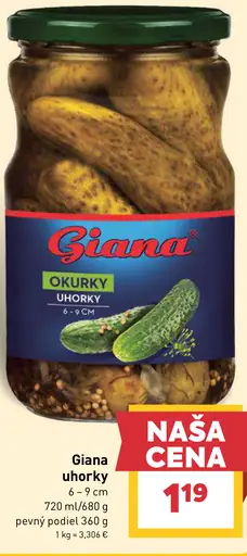 Giana uhorky 6 - 9 cm