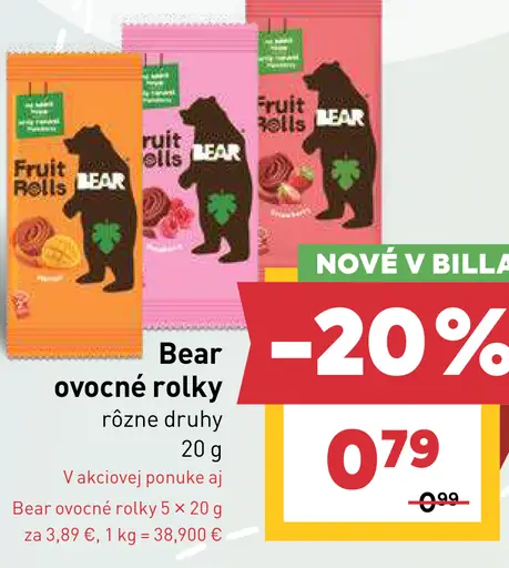 BEAR ovocné rolky