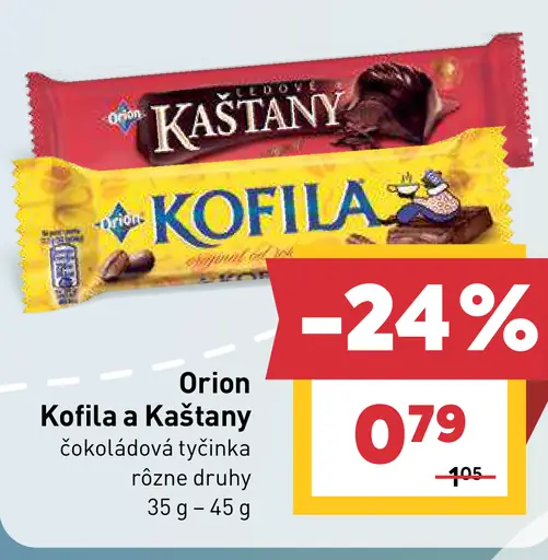 Orion Kofila, Kaštany čokoládové tyčinky