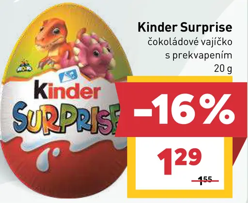 Kinder Surprise čokoládové vajíčko