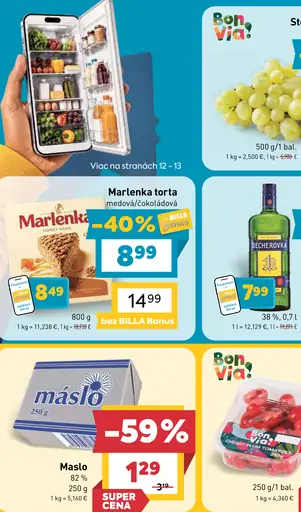 Marlenka torta medová, čokoládová