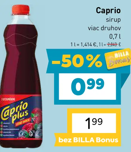 Caprio sirup viac druhov