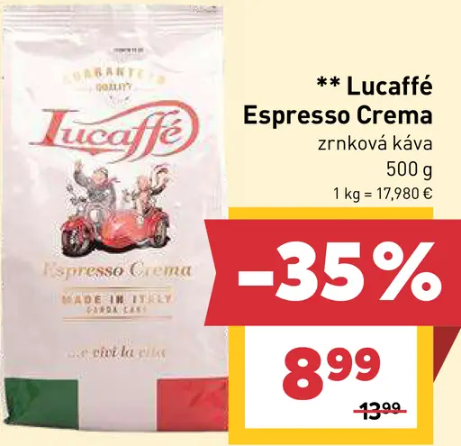 Lucaffé Espresso Crema zrnková káva