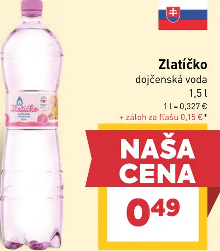 Zlatíčko dojčenská voda