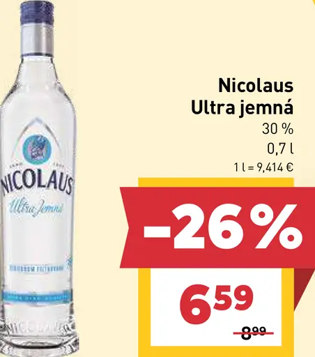 Nicolaus Ultra jemná vodka