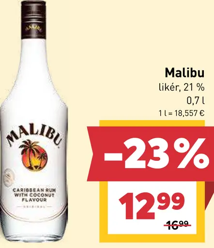 Malibu kokosový likér
