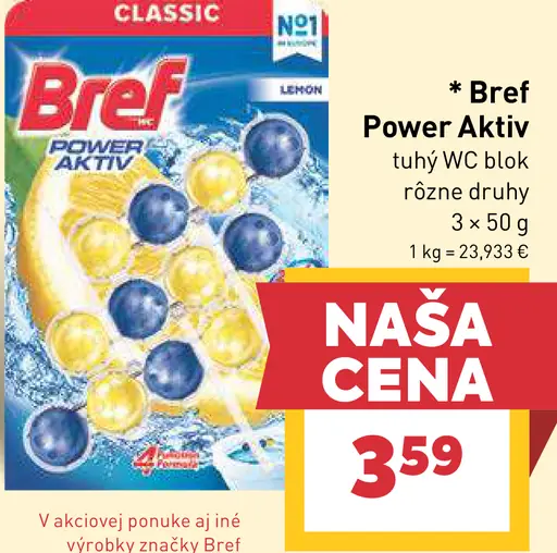 Bref Power Aktiv tuhý WC blok