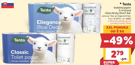 Tento toaletný papier 3-vrstvový Elegance Blue Decor