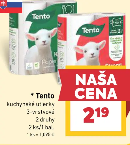 Tento kuchynské utierky 3-vrstvové 2 druhy