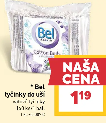 Bel tyčinky do uší vatové tyčinky