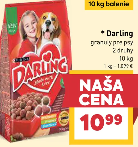 Darling granuly pre psy 2 druhy