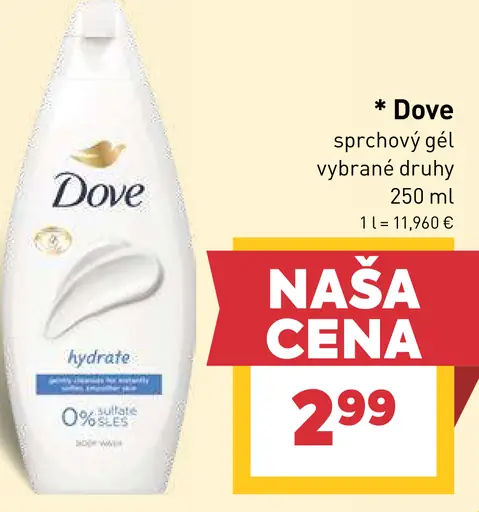 Dove sprchový gél vybrané druhy