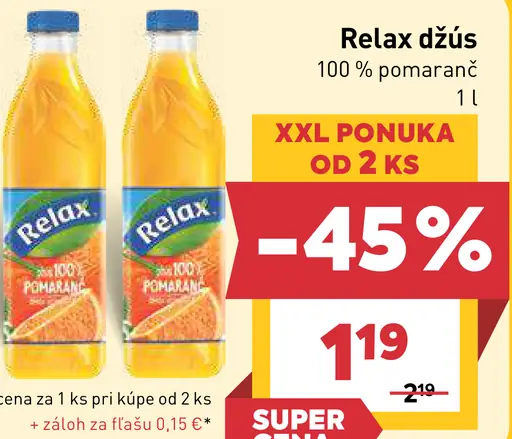 Džús 100 % pomaranč