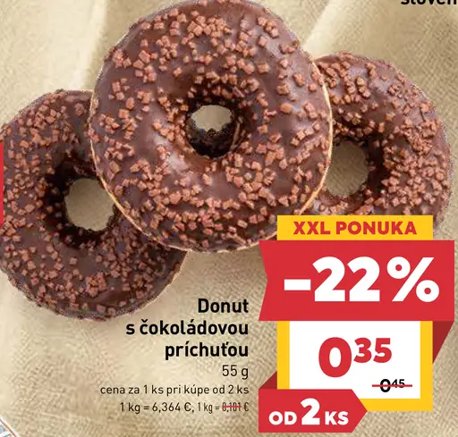 Donut s čokoládovou príchuťou