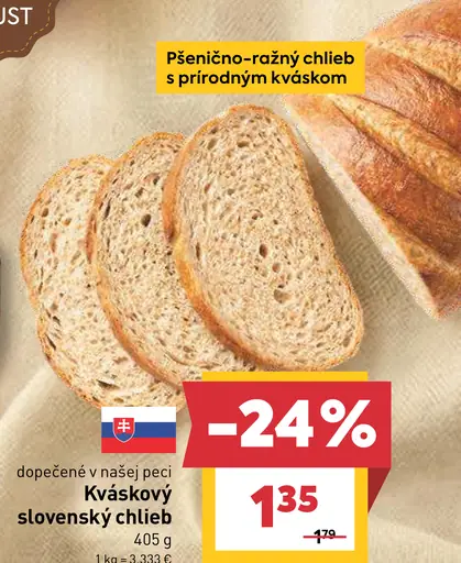 Kváskový slovenský chlieb