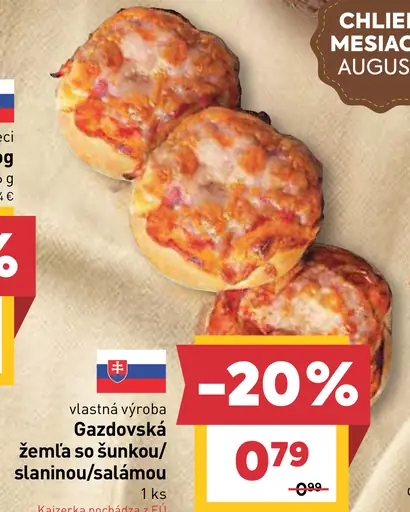 Gazdovská žemla so šunkou, slaninou a salámou
