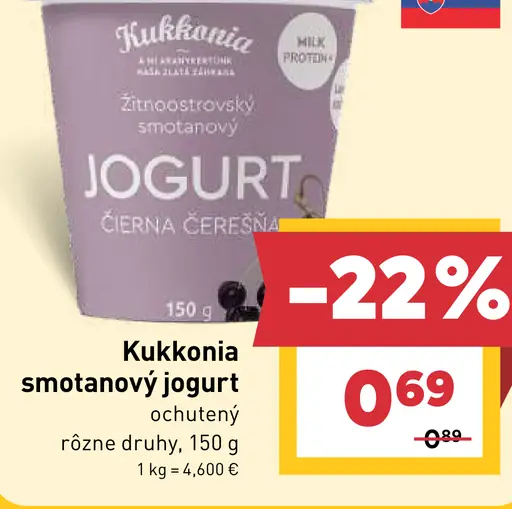 Kukkonia smotanový jogurt viac druhov