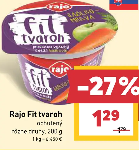 Rajo Fit tvaroh rôzne druhy