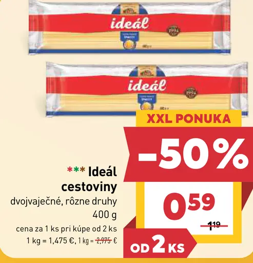 Ideál cestoviny dvojvaječné