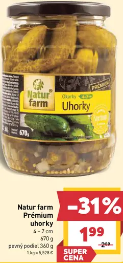 Natur farm Premium uhorky 4–7 cm