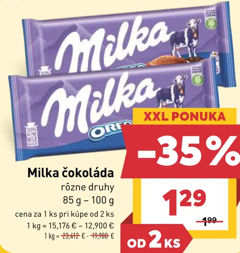 Milka Mliečna čokoláda