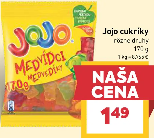 Jojo gumové cukríky Medvedíci