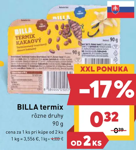 BILLA termix kakaový