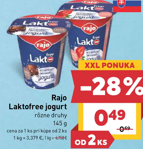 Rajo Smotanový jogurt laktofree