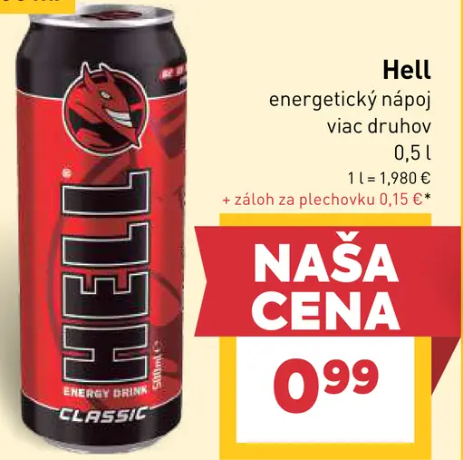 Hell Classic energetický nápoj