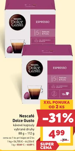 Nescafé Dolce Gusto Espresso kapsuly na kávu