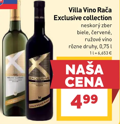 Villa Vino Rača Exclusive Collection neskorý zber biele, červené, ružové víno