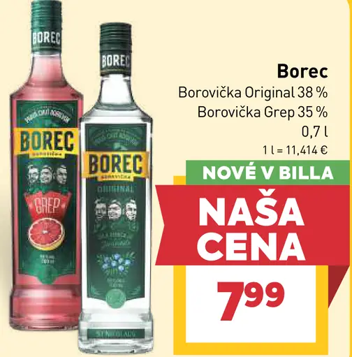 Borec Borovička Original, Borovička Grap