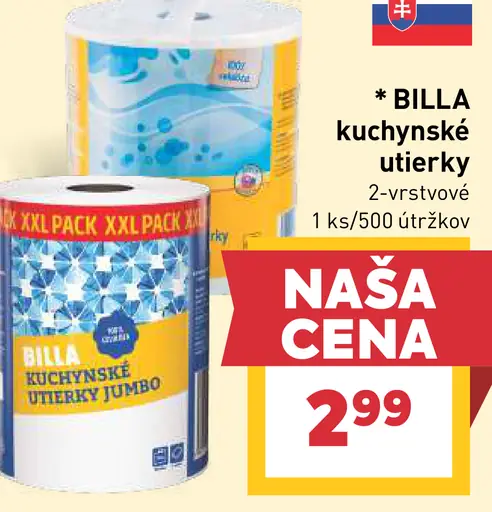 BILLA kuchynské utierky 2-vrstvové