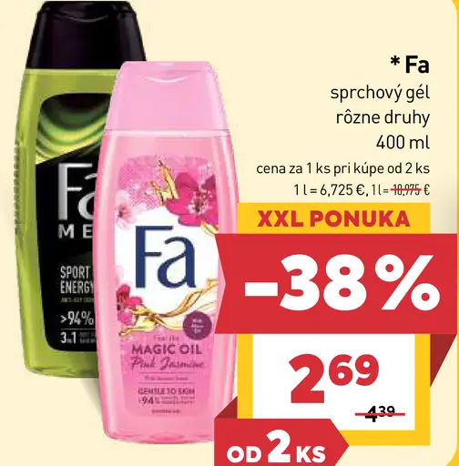 Fa sprchový gél rôzne druhy