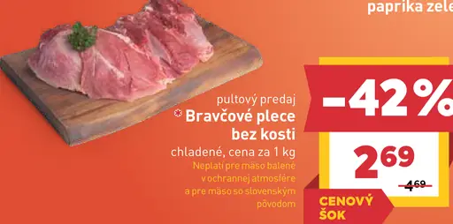 Bravčové plece bez kosti