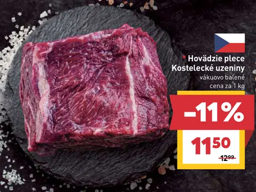 Hovädzie plece Kostelecké údeniny vákuovo balené