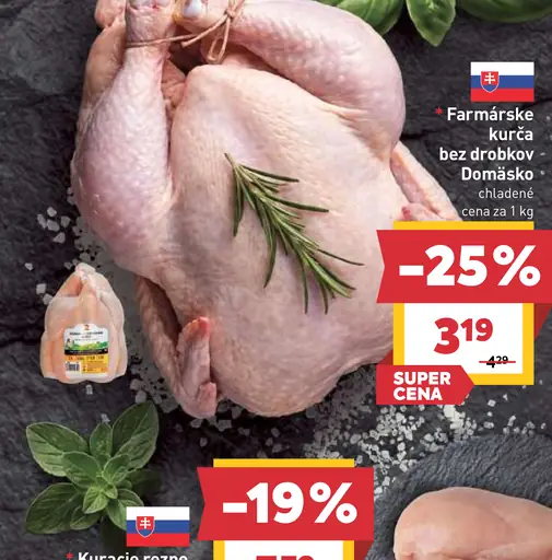 Domaško farmárske kurča bez drobkov