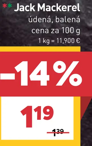 Jack Mackerel údená ryba