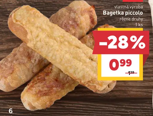 Bagetka piccolo, rôzne druhy