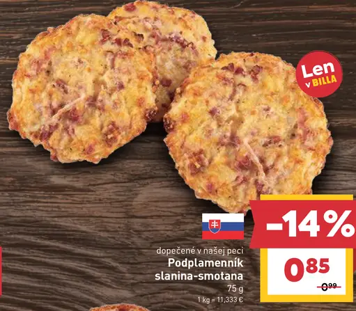 Podplamenník slanina-smotana
