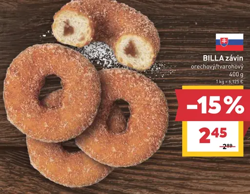 BILLA závin orechový