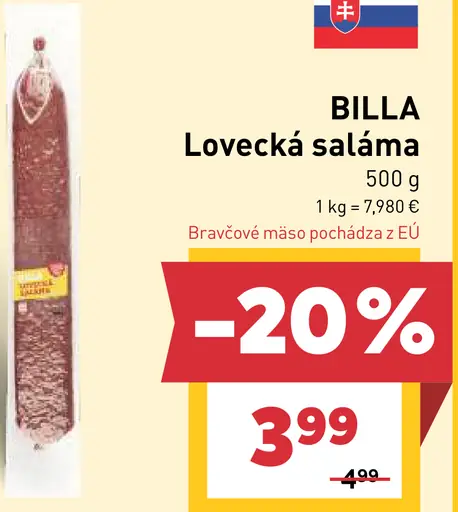 BILLA Lovecká saláma