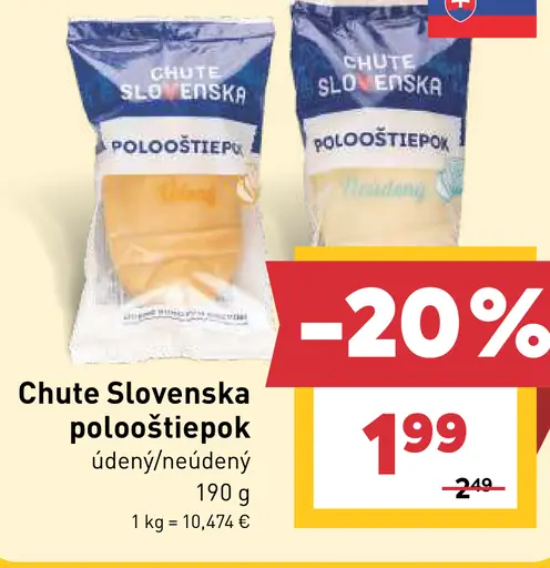 Chute Slovenska pološtiepok údený/neúdený