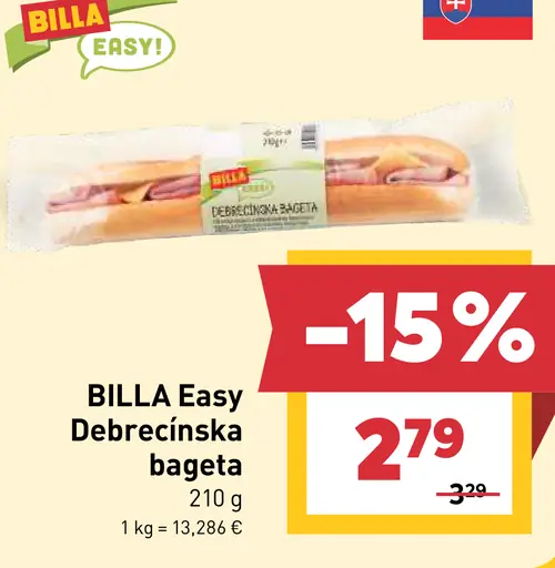 BILLA Easy Debrecínska bageta