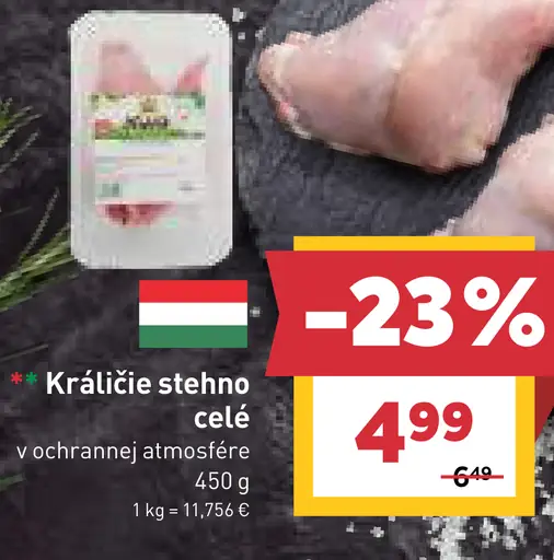 Králičie stehno celé