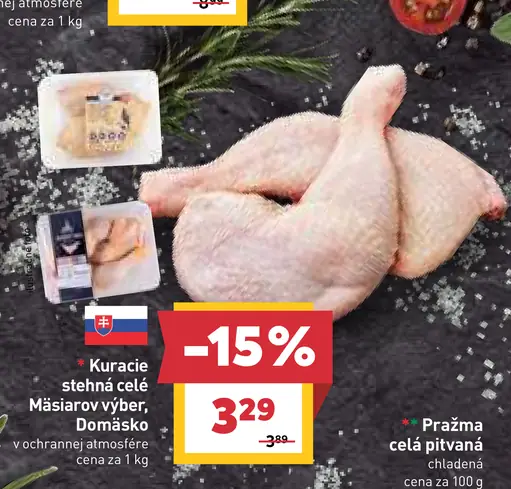 Kuracie stehná celé Mäsiarov výber Domáško, v ochrannej atmosfére