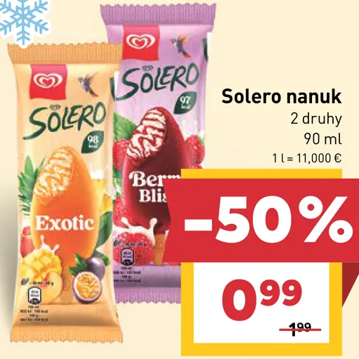Solero nanuk – 2 druhy