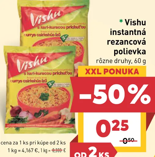 Vishu instantná rezancová polievka